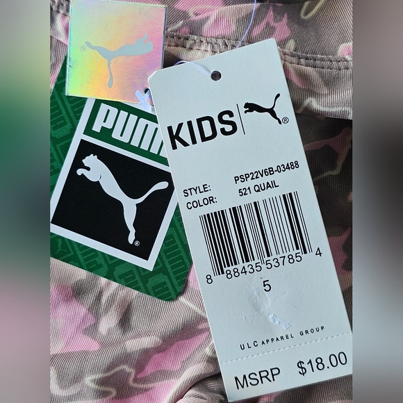 PUMA Girls Sport Pack Biker Shorts. Fold Over Elastic-Waistband. Size 5 - Picture 3 of 5